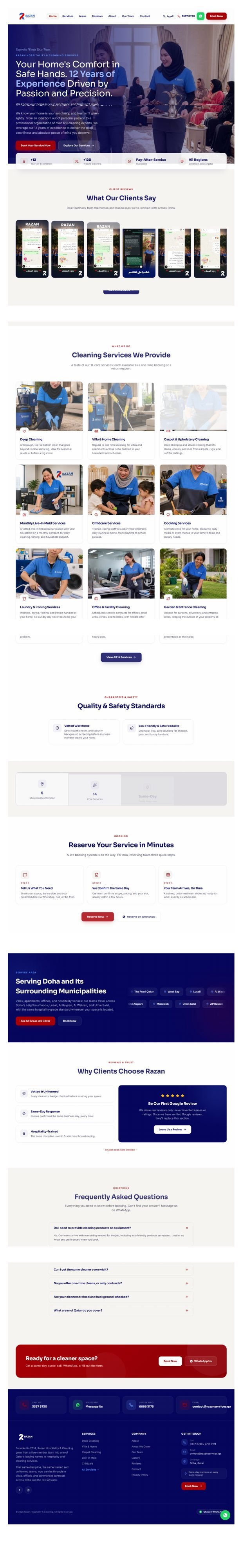 HomeCare Qatar: Home Services Website screenshot 1