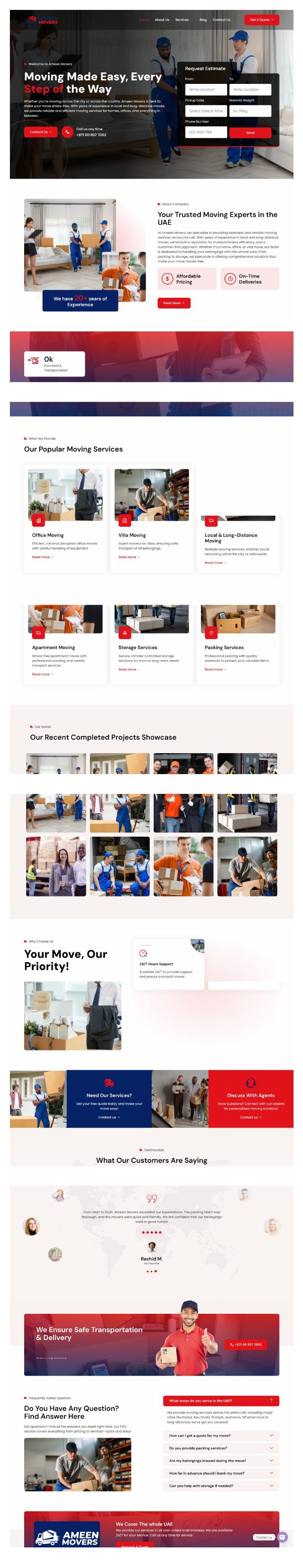 MoveEase: Relocation Services Website screenshot 1