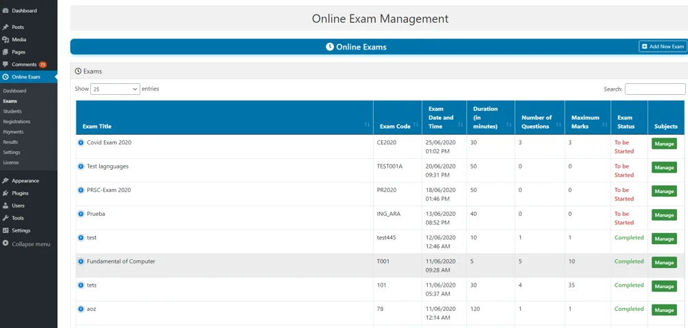 ExamCentral: Online Exam Management screenshot 1
