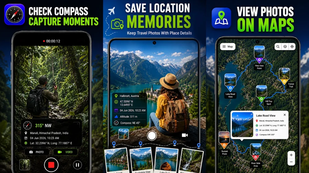 GeoSnap: GPS Camera & Map Tagging App screenshot 1