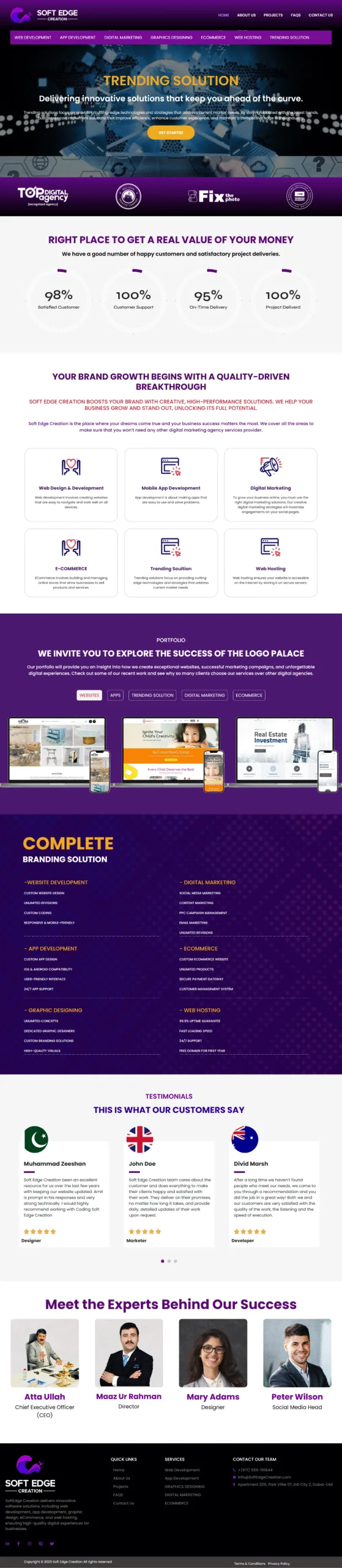Soft Edge Creation: Full-Stack Development Agency screenshot 1